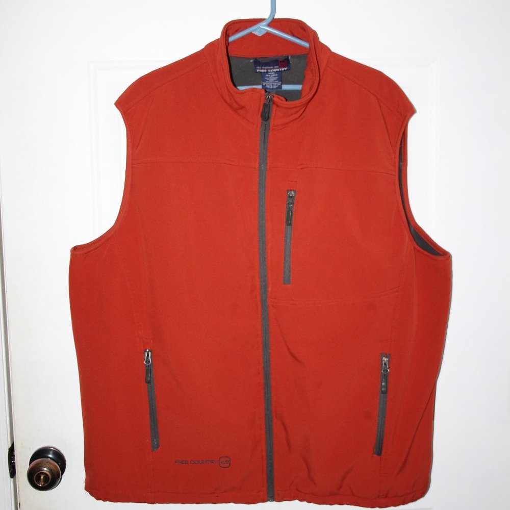 Free Country full zip vest orange XXXL